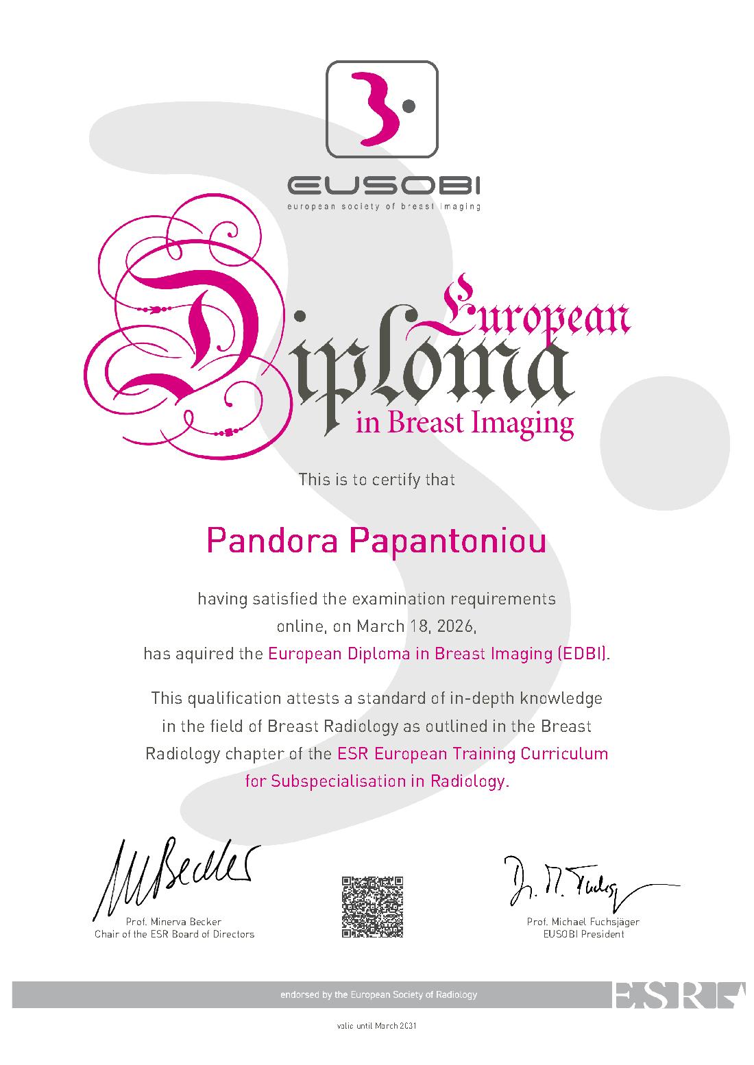 EDBI 2026.1 online on March 18, 2026 - Pandora Papantoniou